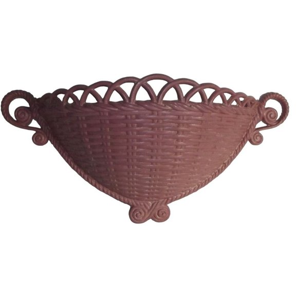 Burwood Wall Decor Burwood Vtg Homco Mauve Pink Plastic Wicker